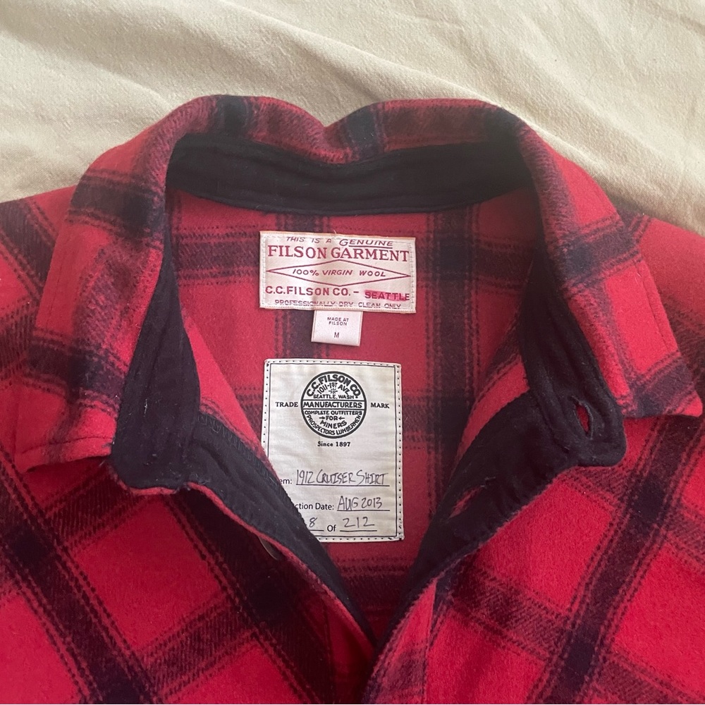 Extremely rare, limited edition, men’s Filson jacket with original patent
